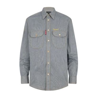 Dsquared2 Denim Shirt - male - Dsquared2 - Denim Shirts - Blue - M - Shirts