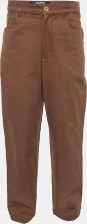 Jacquemus Brown Denim Straight Fit La Montagne Jeans / Waist