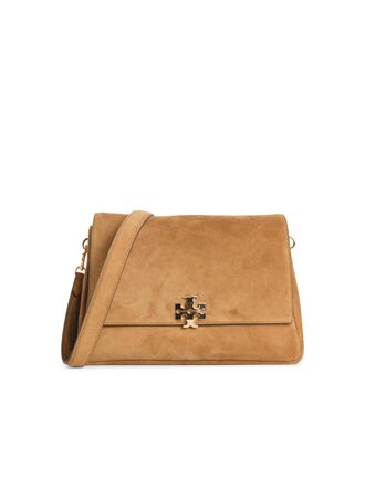 Tory Burch Borsa a tracolla media in pelle scamosciata Tory Burch Toffee Charlie
