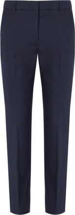 Max Mara Canon Broeken - Dames - Slim Fit Broeken - Blauw - 2XS - Wol - Broeken