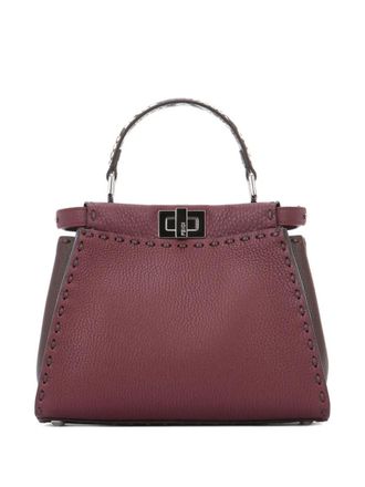 Fendi Burgundy Peekaboo Mini Satchel