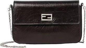 Fendi Clutch H26 - Dames - Schoudertassen - Zwart - ONE Size - Leer - Tassen