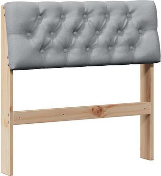 vidaXL Cabecero Tapizado Gris Claro 80 Cm Madera De Pino Macizo Vidaxl