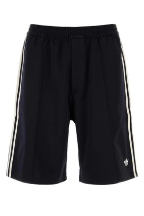 adidas Black Stretch Twill Adidas X Wales Bonner Bermuda Shorts