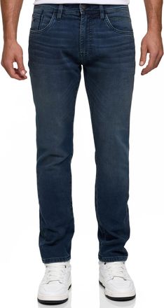 Indicode Regular-fit-Jeans INDICODE INCoil, Herren, Gr. 28, L&auml;nge 34, denim night, Denim/Jeans, Obermaterial: 77% Baumwolle, 21% Polyester, 2% Elasthan, Abrieb