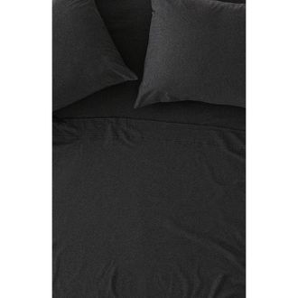 Pact Organic Cotton Organic Favorite Tee Jersey Sheet Set in Charcoal Heather at Nordstrom, Size Twin X-Long