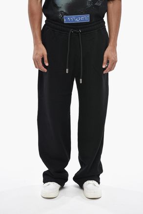 Off-white Joggers PIXEL DIAG in Cotone Garzato con Ricami Off-White