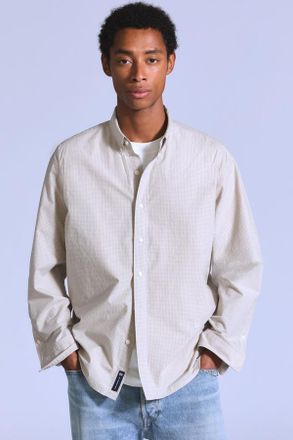 Levi's Relaxed Button Down Shirt - Men - 2XL - Grey / Graph Plaid Grey And Black