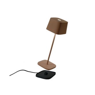 Zafferano L&aacute;mpara de mesa led recargable y regulable ofelia pro corten
