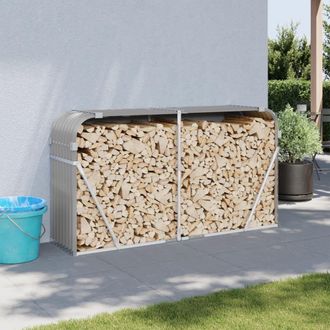 vidaXL Le&ntilde;ero De Acero Galvanizado Gris Claro 180x45x100 Cm Vidaxl