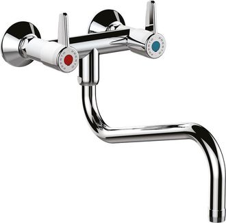 Presto Presto - Grifo Fregadero Industrial Bimando Mural Bajo 70806