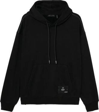 Five CM contrast-stitch hoodie - Black
