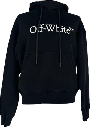 Off-white Logo-Print Hoodie in Black Cotton