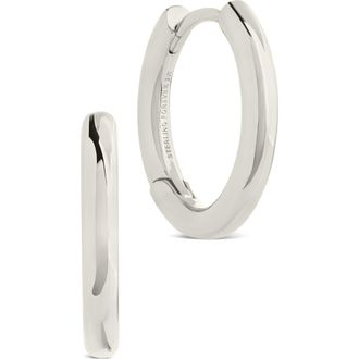 Sterling Forever Carmen Polished Infinity Micro Hoop Earrings in Silver at Nordstrom Rack