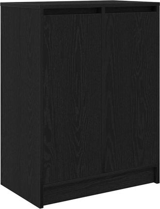 vidaXL Shoe Cabinet Black Oak 57x34x76 cm Engineered Wood vidaXL