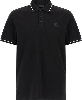 Moncler Black Logo Polo