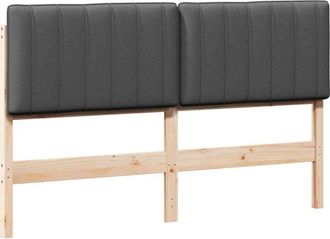 vidaXL Cabecero Tapizado Con Cabecera Marr&oacute;n Y Gris Oscuro 160 Cm Vidaxl