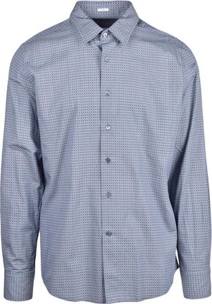 Himon's Casual Overhemden - Heren - Casual Overhemden - Blauw - 2XL - Katoen - Overhemden