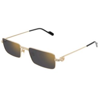 Cartier Sunglasses, unisex, Yellow, Size: 54 MM Silver Watch