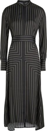 Joseph Orlana Striped Silk-blend Midi Shirt Dress - Black - 42 (UK14 / L)