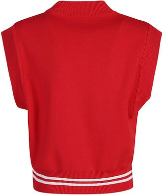 Autry Logo-Embroidered Tank Top - Red