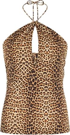 Roberto Cavalli Baby Jaguar Print Top - Dames - Tops zonder mouwen - Bruin - L - Tops