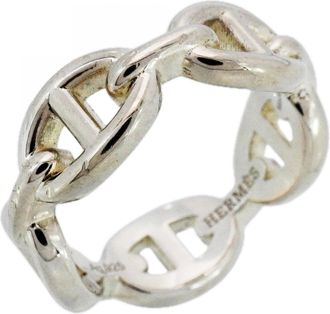 Herm&egrave;s Silver 925 Band Ring (Pre-Owned)