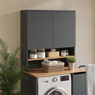 Vicco Mobile Lavatrice Viktor, Antracite/quercia Dorata, 93.6 X 100.4 Cm Vicco