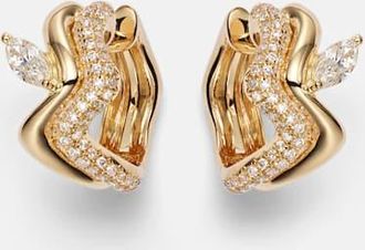 Shay Jewelry 18kt gold (750/1000) earrings with diamonds
