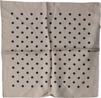 Dolce & Gabbana Polka Dot Vierkante Zakdoek Sjaal - Heren - Accessoires - Bruin - ONE Size - Accessoires