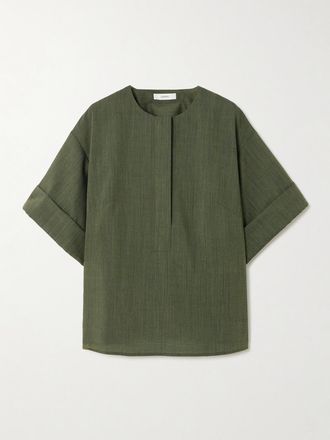 Joseph Blusa In Twill Di Lana Yani - Verde