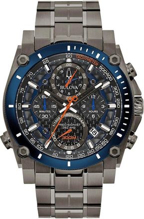 Bulova Precisionist Mens Grey Watch 98B343 Stainless Steel - One Size