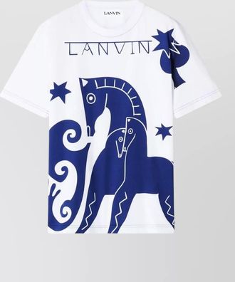 Lanvin cotton horse print short-sleeve t-shirt