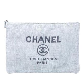 Chanel Pre-owned Clutches, female, Blue, Size: ONE SIZE Pre-owned Vintage Clutch