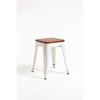 Regalos Miguel Regalos Miguel - Taburetes Peque&ntilde;os - Taburete Torix Peque&ntilde;o Madera Natural - Blanco