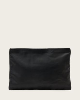 AllSaints Bettina Large Leather Clutch Bag