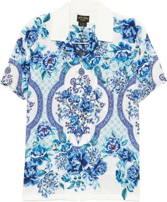 Camilla Camicia a maniche corte con stampa grafica - Multicolore