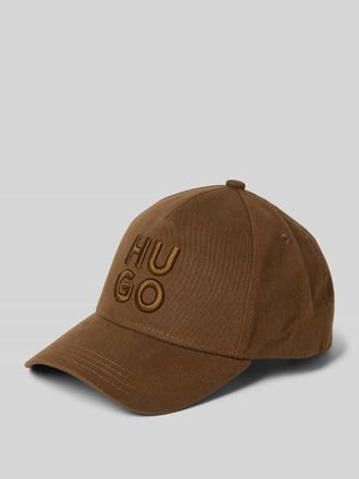 HUGO BOSS Basecap mit Label-Stitching Modell Jude in Mittelbraun, Gr&ouml;&szlig;e 1
