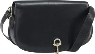 Gucci Pre-owned Cross Body Bags, female, Black, Size: ONE SIZE Pre-owned Leather Cross Body Bag