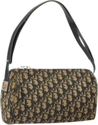 Dior Pre-owned Shoulder Bags, female, Multicolor, Size: ONE SIZE Pre-owned Trotter Canvas Shoulder Bag