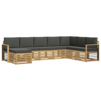 vidaXL Conjunto De Sof&aacute;s De Exterior 8 Pcs Blanco Y Antracita Vidaxl