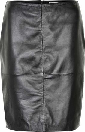 Soaked In Luxury Zwarte leren rok Slim Silhouet - Dames - Leren & Su&egrave;de rokken - Zwart - S - Rokken