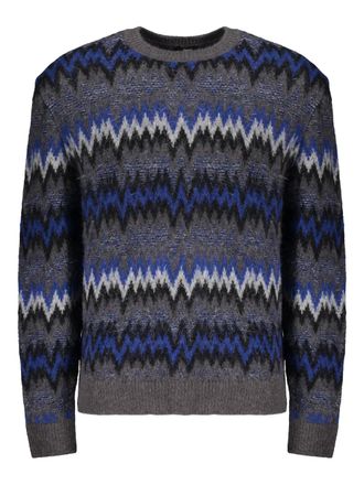 Herno striped multicolour sweater - Grey