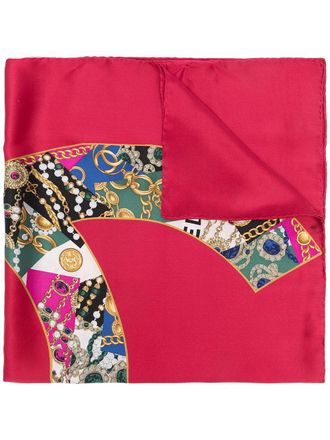 Chanel Foulard CC con stampa - Rosso