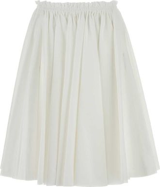 Ami Ami White Poplin Skirt
