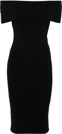 Murmur Ellipse off-shoulder midi dress - women - Polyamide/Elastane/Rayon - M - Black