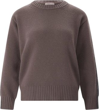 Herno Round-neck Truien - Dames - Ronde hals truien - Bruin - L - Wol - Truien & Vesten