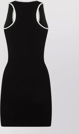 Amiri sleeveless dress with contrast trim and ribbed texture