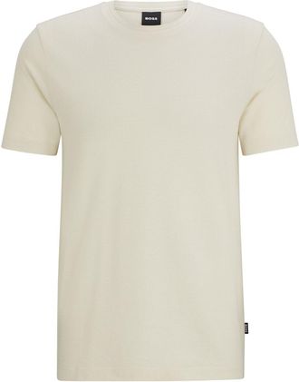 BOSS T-shirt con logo jacquard - Toni neutri