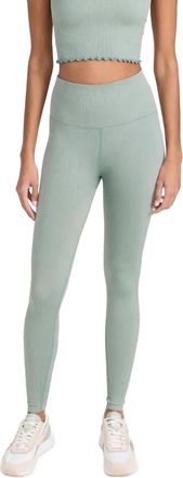Spiritual Gangster Love Sculpt 7/8 Ruffle Legging In Sage